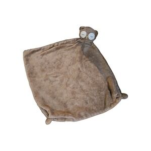 Angel Dear Brown Sleeping Owl Security Blanket Lovey 13x13" Plush Baby Toy